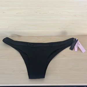 Victoria’s Secret Swim Large Bikini Bottoms Black NWT
